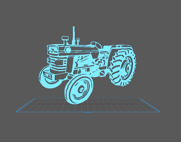 Tractor - Massey Fergusson MF 165 Wall Art 3d model