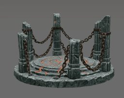 Ancient Chain Portal STL File for 3D Print 3d model