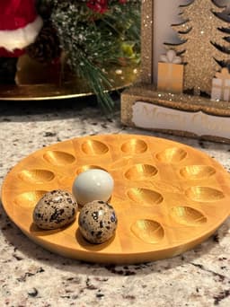 Single Deviled Quail Egg Platter – 3D Model (STL File) 3d model