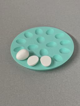 Single Deviled Quail Egg Platter – 3D Model (STL File) 3d model