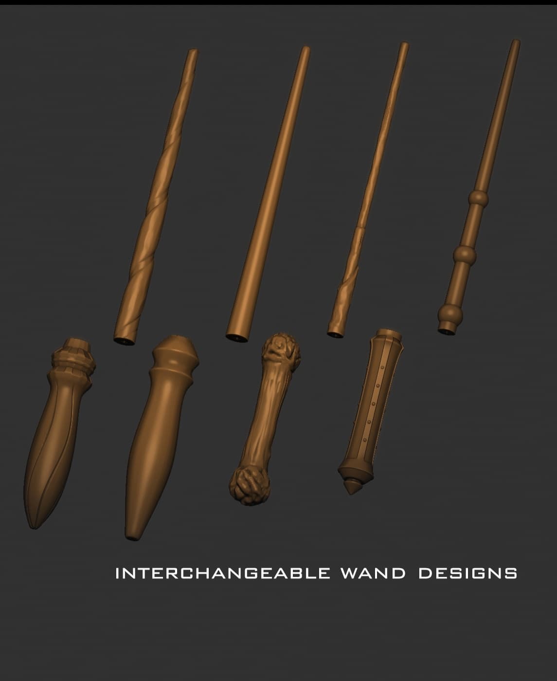 Wand Modle Custom wand set - 3D model by MysteryMakers on Thangs