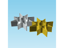 Shuriken 0057, nestable box (v2) 3d model