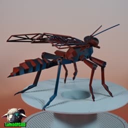 Low Poly Hornet 3d model