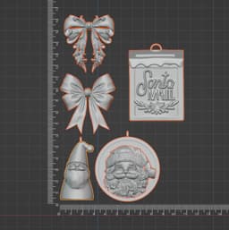 Christmas Tree Ornament 3D Set - Commercial License 3d model