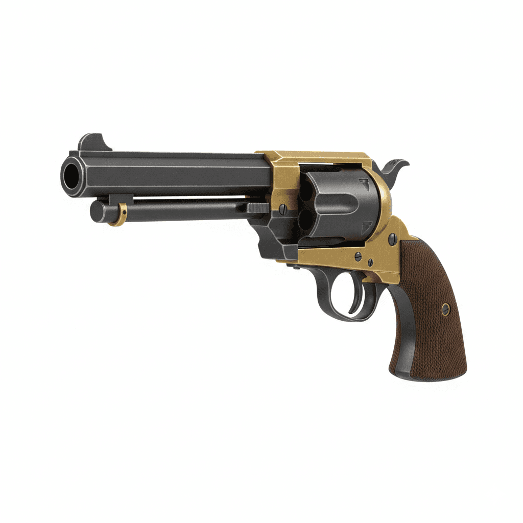 Buffalo Revolver Heavy Caliber Handgun 3d model