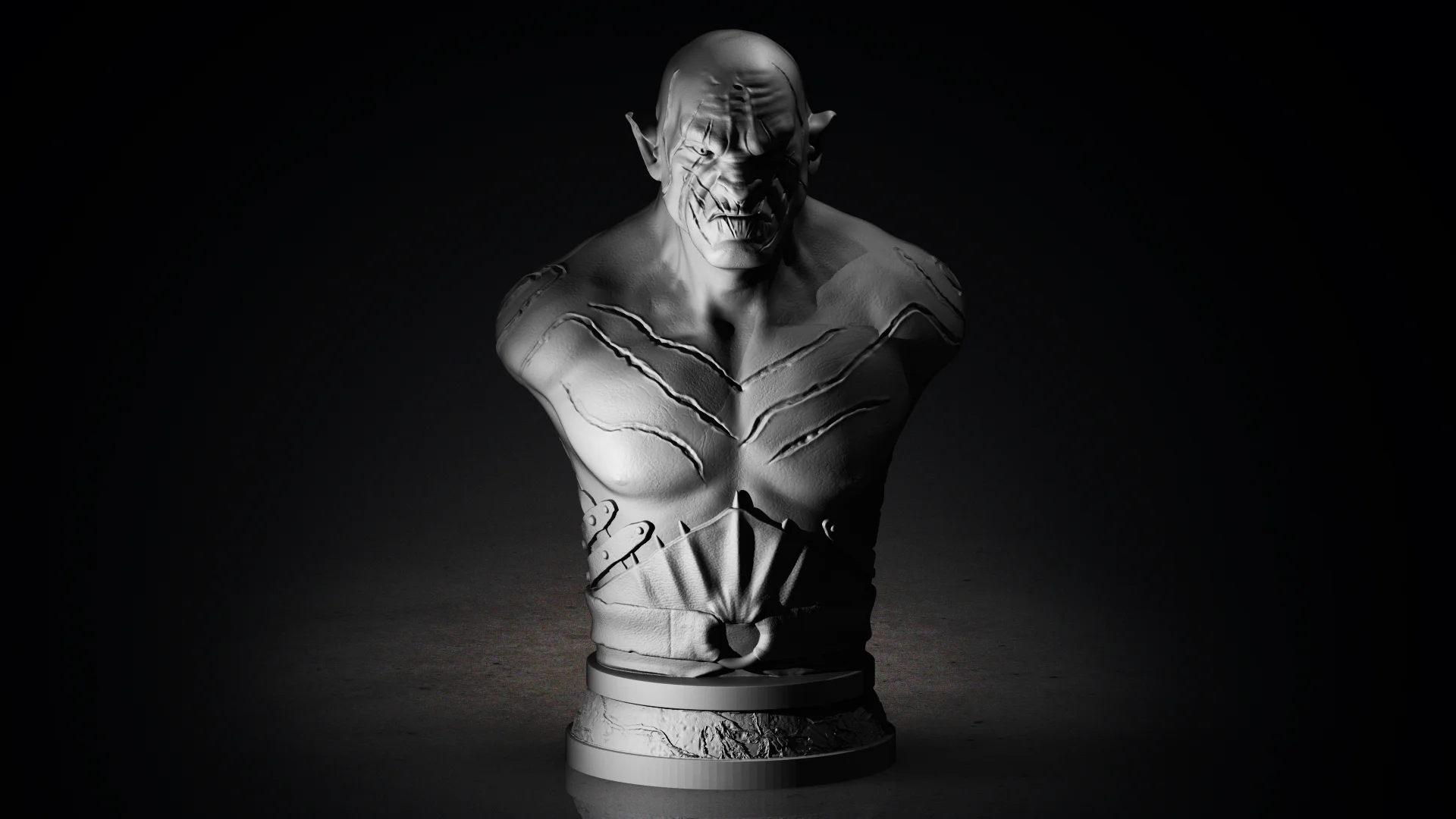 Azog the Defiler Bust (Pre-Supported) 3d model