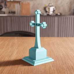 RIP Cross Tombstone Halloween Grave Marker 3d model