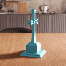 RIP Cross Tombstone Halloween Grave Marker 3d model