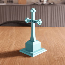 RIP Cross Tombstone Halloween Grave Marker 3d model