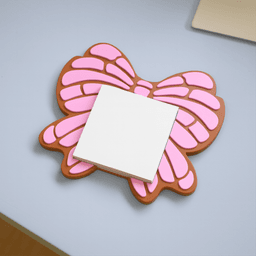Concha Bow Sticky Note Holder | Cute Butterfly Desk Organizer | Fun Office & Home Decor 3d model