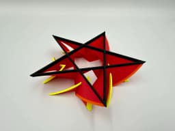 Flaming Pentagram Flower 3d model