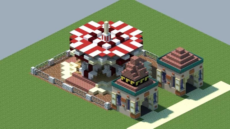 Minecraft Merry Go Round 3d model