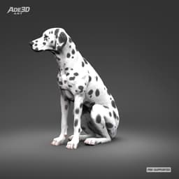 Dalmatian 3D Print Model Pose 06 3d model