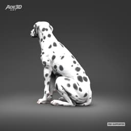 Dalmatian 3D Print Model Pose 06 3d model