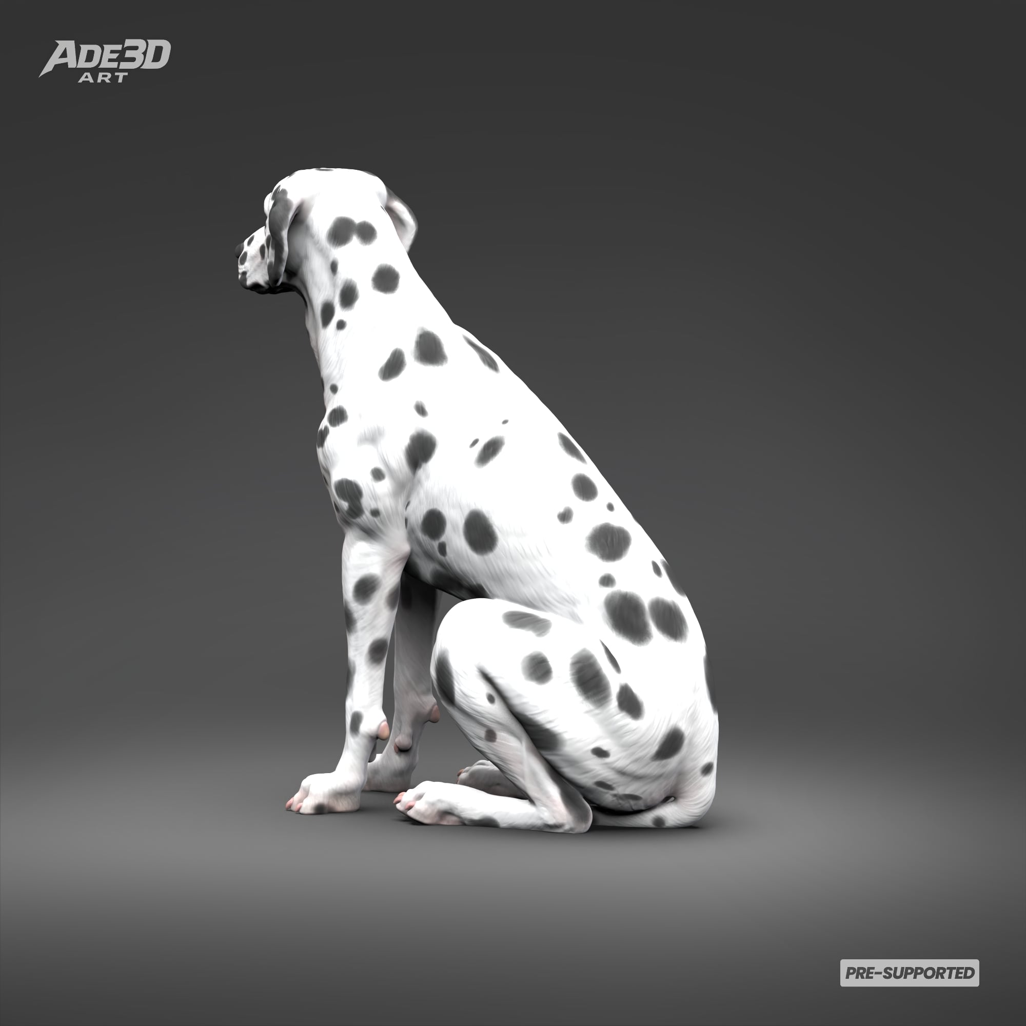Dalmatian 3D Print Model Pose 06 3d model