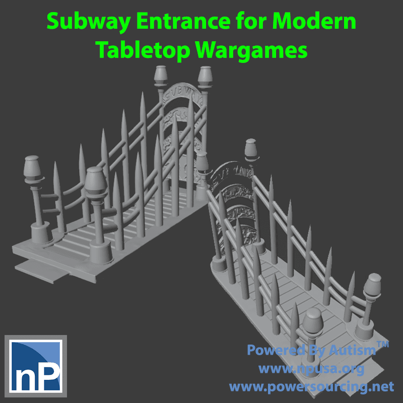 Subway Entrance for Modern Wargames 3d model