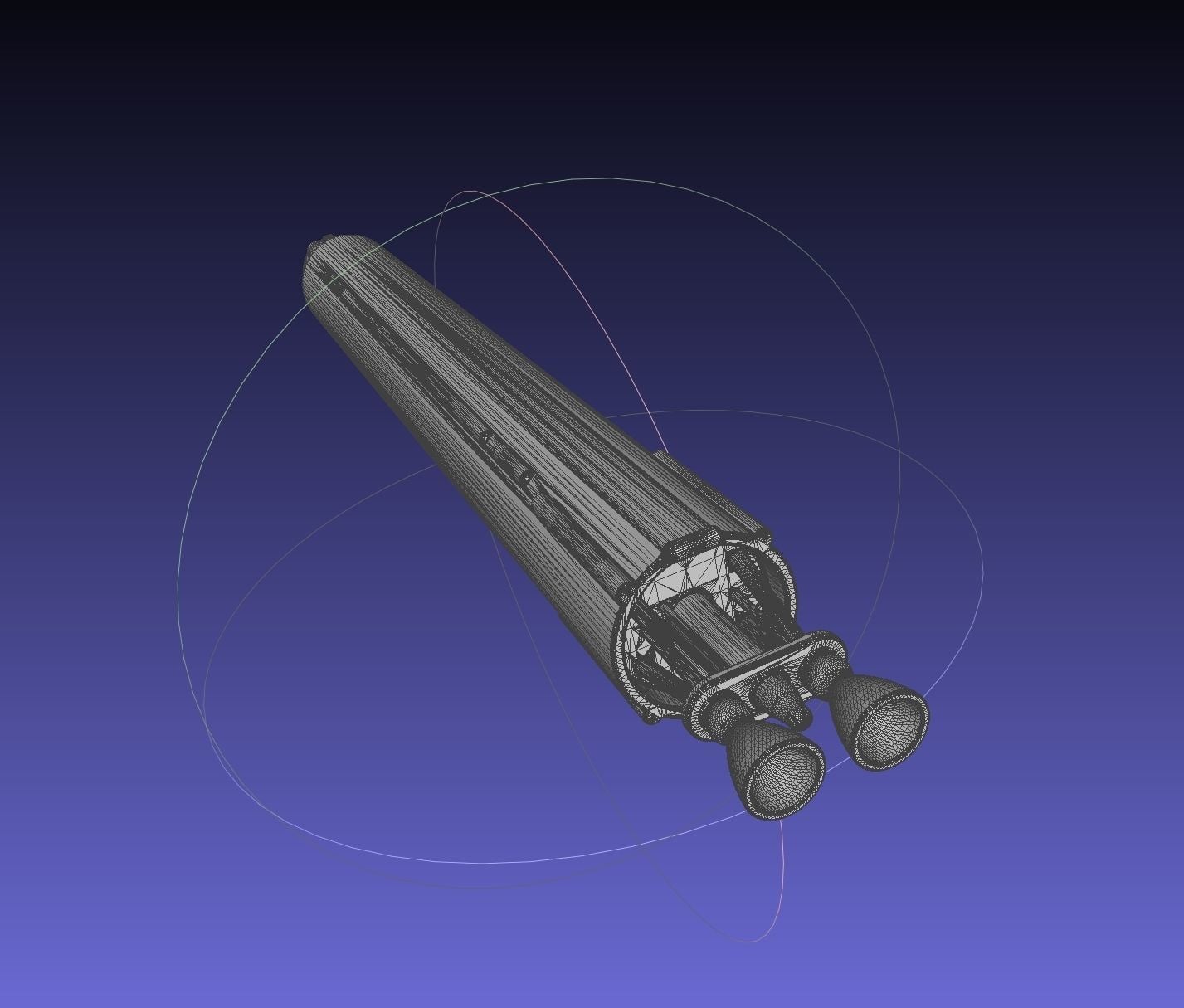 Titan II GLV Gemini Basic Rocket Model 3d model