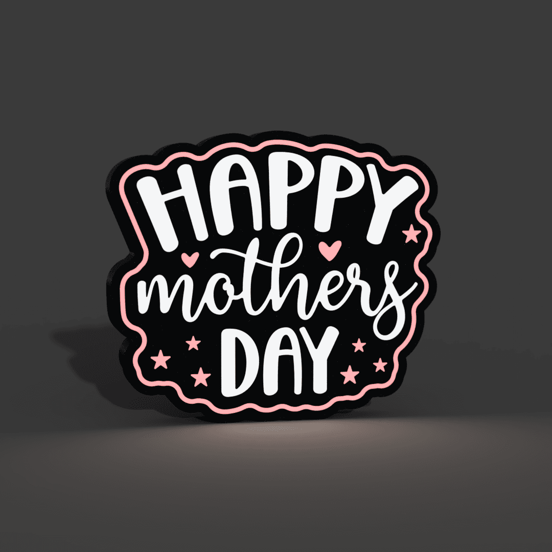 Happy Mother's Day Lightbox LED Lamp 3d model