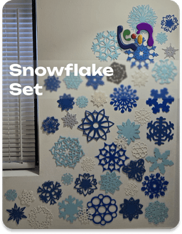 23 Piece Snowflake Set 3d model