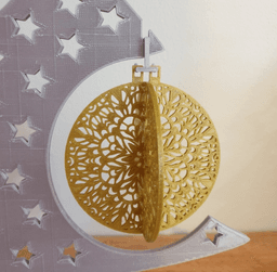 Intricate Bauble and Tree Christmas Decoration 3d model