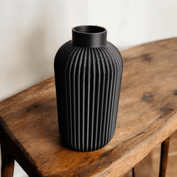 Modern design ribbed vase 3d model