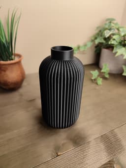 Modern design ribbed vase 3d model