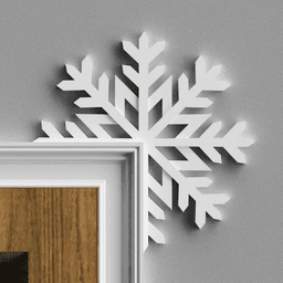 Snowflake Door Topper 3d model