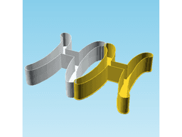 Pisces symbol, nestable box (v2) 3d model