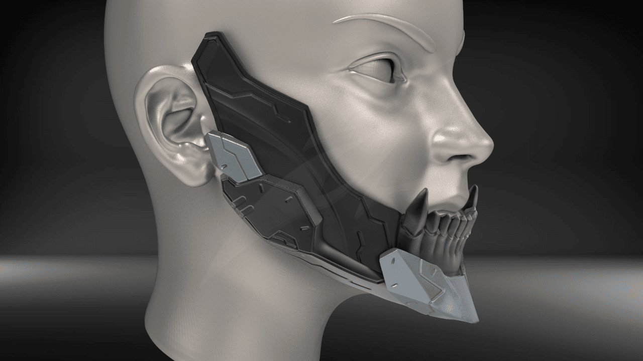 Cyborg Jaws Armor V3 3d model