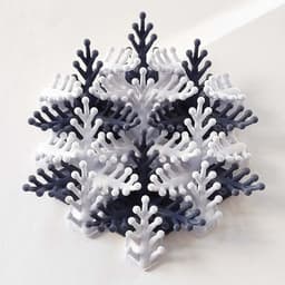 Coral Snowflake Wall Sculpture 3d model