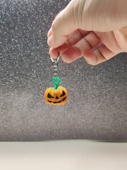 Halloween Pumpkin Keychain 3d model