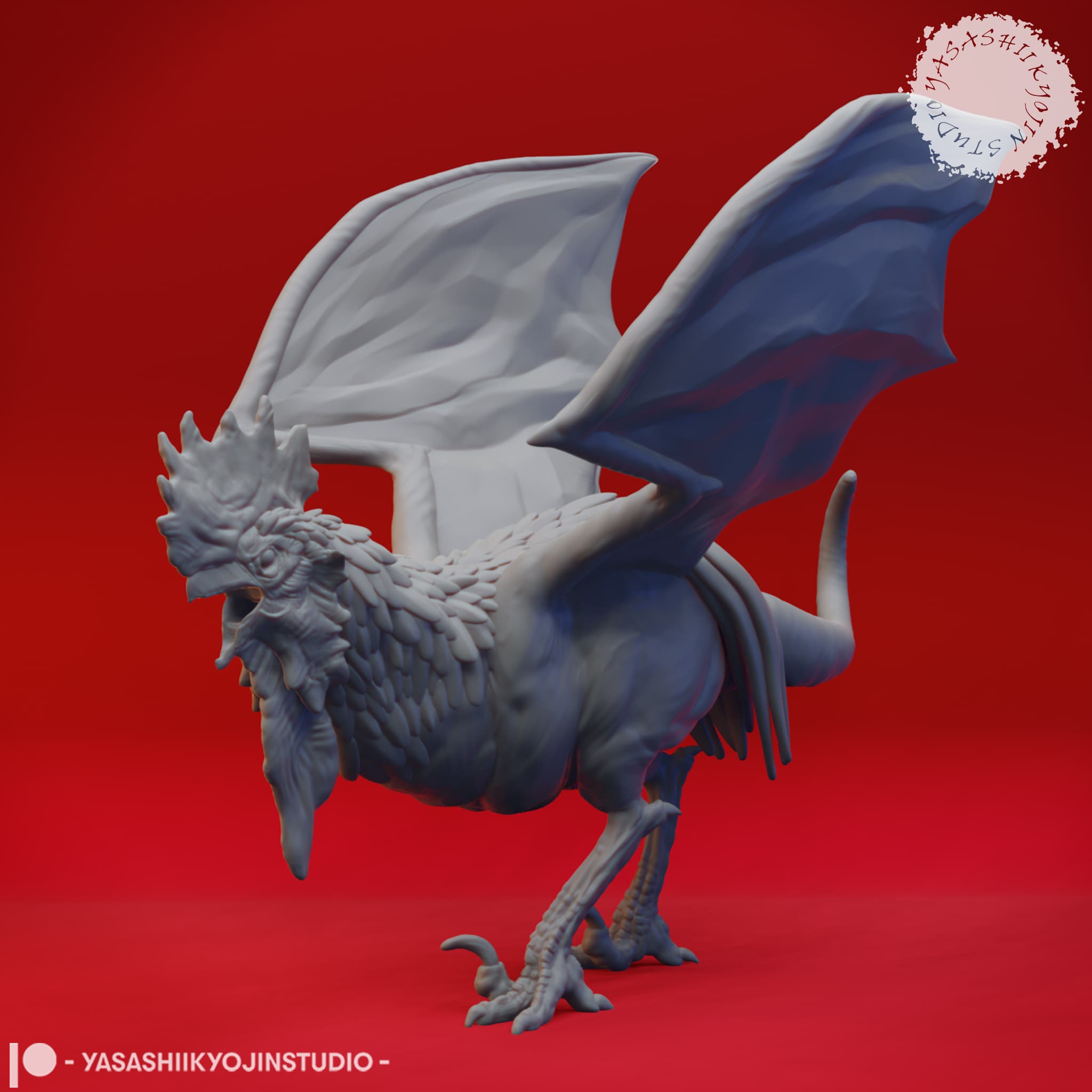 Cockatrice - Tabletop Miniature (Pre-Supported) 3d model