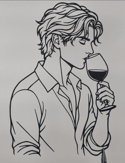 Elegant Man with Wine Glass Wall Art.stl 3d model