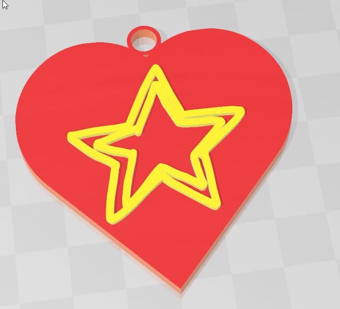 DĂŠco coeur - heart ornament 3d model