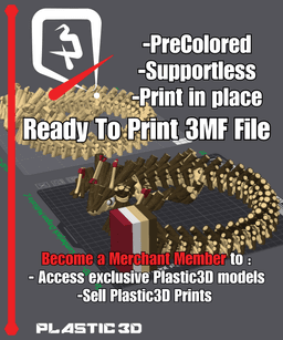 Lumberjack Elder Dragon- Plastic 3D Articulated Dragon 11 3d model