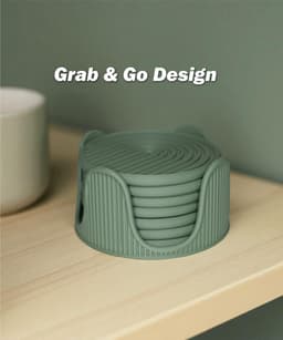 Mesa - Modern Coaster Set with Holder 3d model