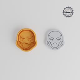 Mangol Halloween Cookie Cutter & Stamp, Scary Face, Ghostly Grin, Fondant Shaping Set, 6-Piece Eerie Visage Collection PRODUCT_973 3d model