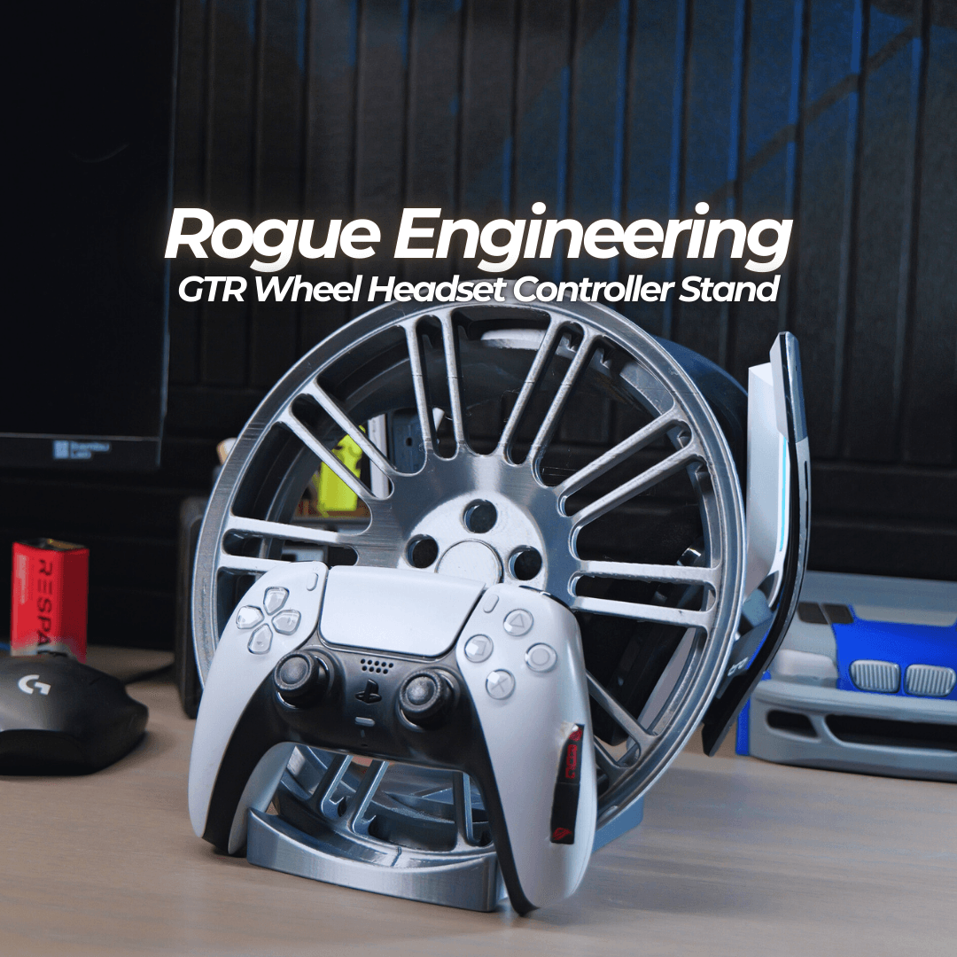 Rogue Engineering GTR Wheel Headset & Controller Stand — Motorsport-Inspired Desk Display 3d model