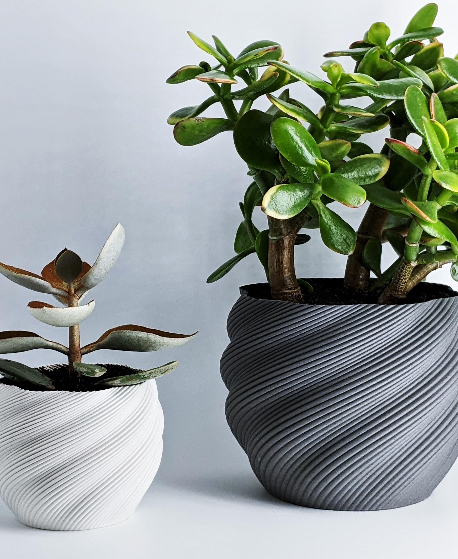 Plant Pot Modern "Diluvian" for succult planters to big pots 3d model