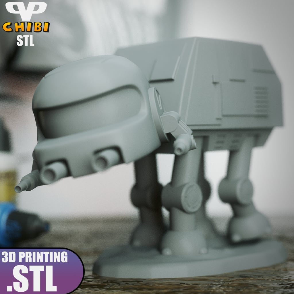 AT-AT Chibi STL for 3D Printing ChibiSTL 3DXM 3d model