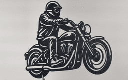 Motorcycle Rider 2D Wall Art.3mf 3d model