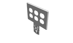 C31 - Three-Gang Single-Sided Electrical Outlet WallPlateMate 3d model
