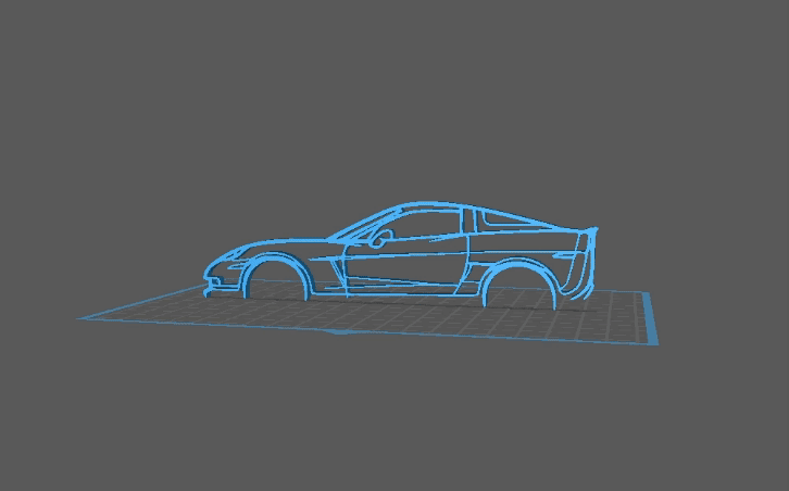 Chevrolet - Corvette C6 Z06 Wall Art 3d model