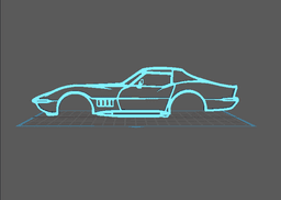 Chevrolet - Corvette C3 Wall Art 3d model
