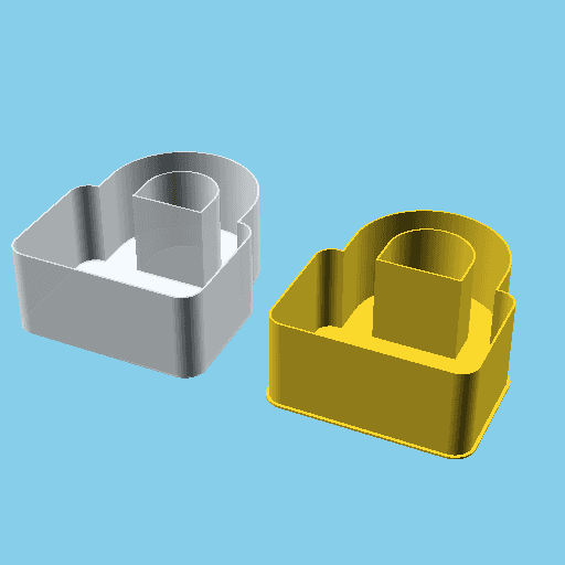 Padlock (model 2), nestable box (v1) 3d model