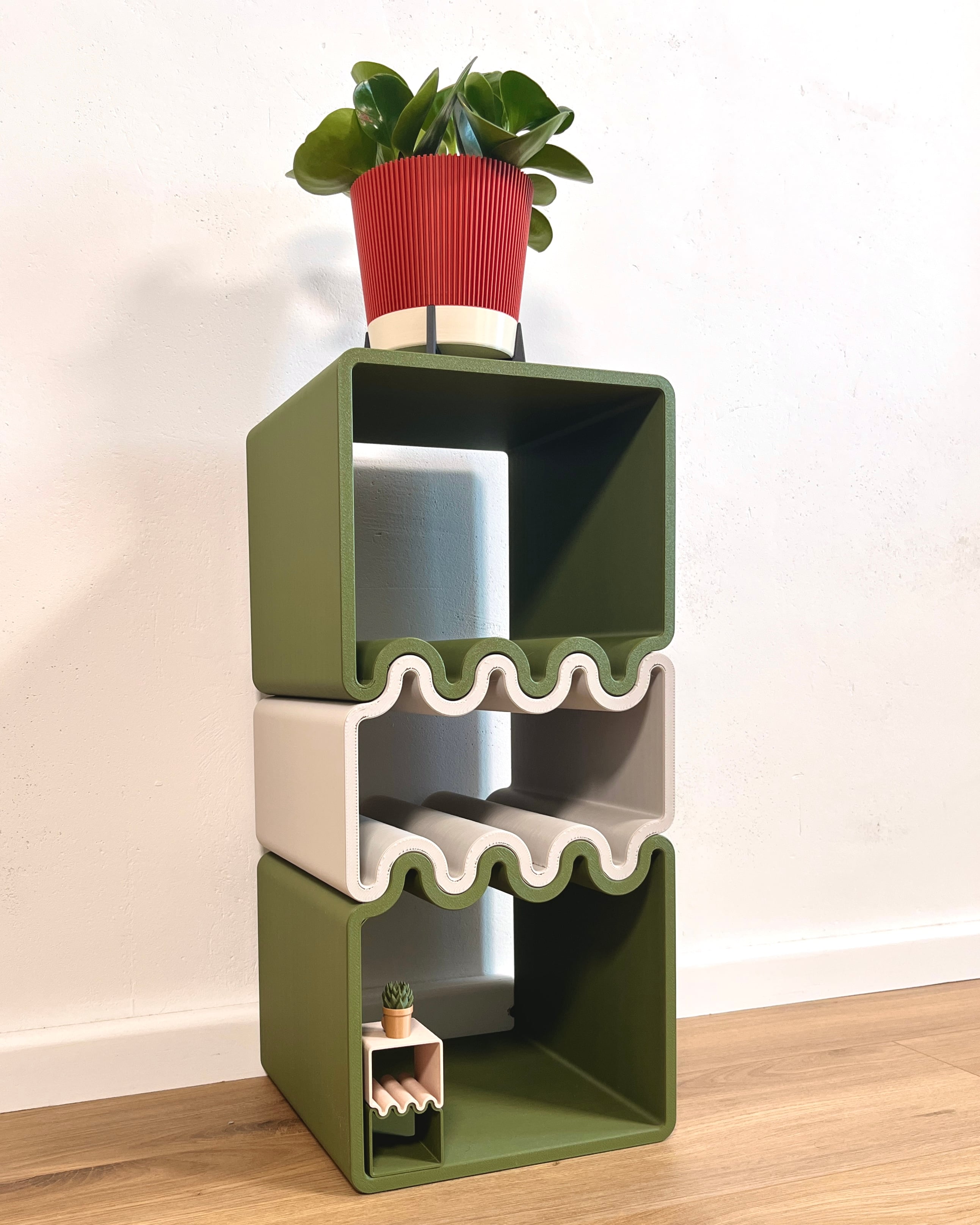 Cube wave - a side table 3d model