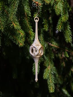 Open Lattice Flare Christmas Stretch Ornament 2024 3d model