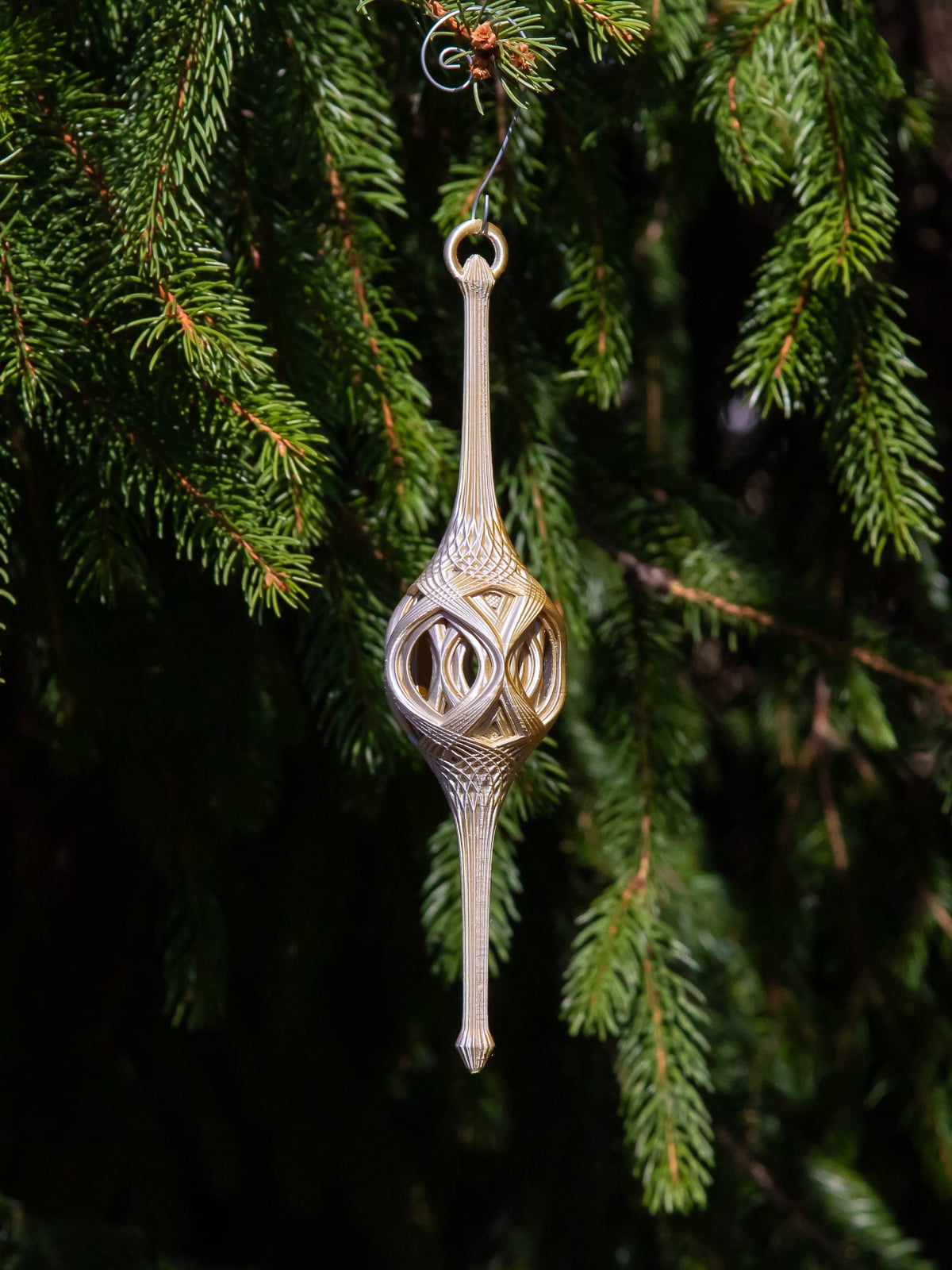 Open Lattice Flare Christmas Stretch Ornament 2024 3d model