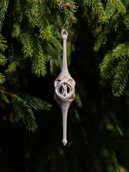 Open Lattice Flare Christmas Stretch Ornament 2024 3d model