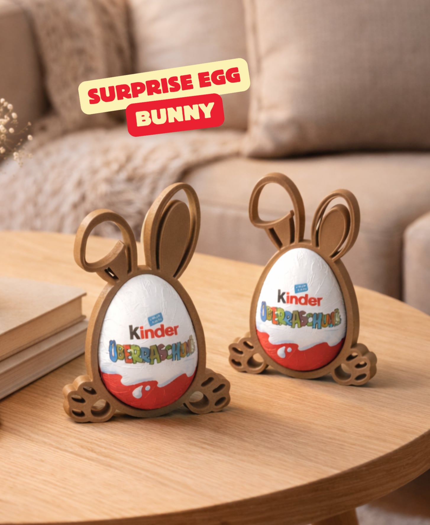 SURPRISE EGG HOLDER / EGG HOLDER / EASTER SUPRISE EGG BUNNY / EASTER GIFT / LITTLE GIFT FOR EASTER 3d model